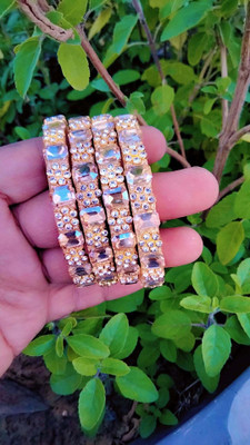 Anaya Metal Cubic Zirconia Bracelet Set(Pack of 4)