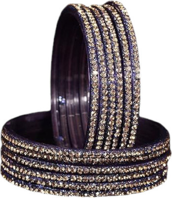RIJB Glass Zircon Bangle Set(Pack of 12)