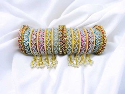ROHIDAZ Crystal, Plastic Pearl Bracelet Set(Pack of 22)