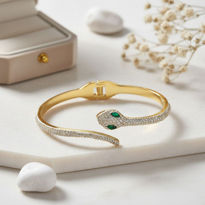 Estyle Brass Diamond Gold-plated Bracelet