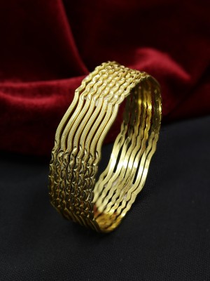 SAIYONI Brass Gold-plated Bangle Set