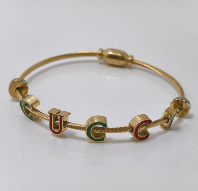 CHARMING Stainless Steel Zircon Gold-plated Charm Bracelet