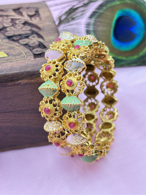 AMRITIYA Brass Brass Bangle Set(Pack of 2)