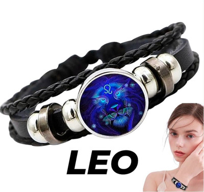 White Chimes Leather Crystal Bracelet