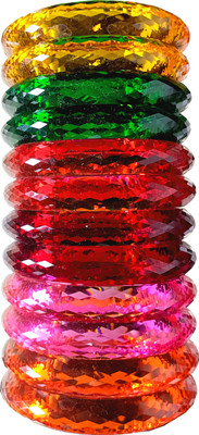 HALLO LAMPS Plastic Bangle Set(Pack of 12)