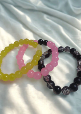 ELSORT Glass Bracelet(Pack of 3)