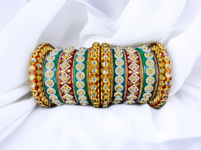 ROHIDAZ Plastic Cubic Zirconia Bangle Set(Pack of 10)