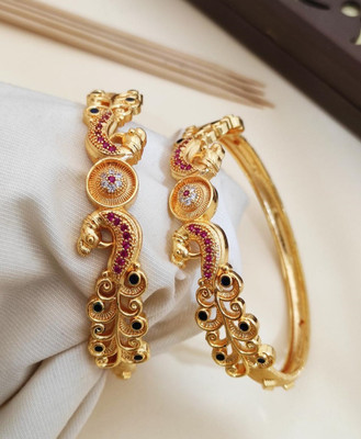 vani enterprise Brass Gold-plated Bangle(Pack of 2)
