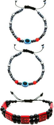 KINGSTYLEIMPEX Alloy Charm Bracelet(Pack of 3)