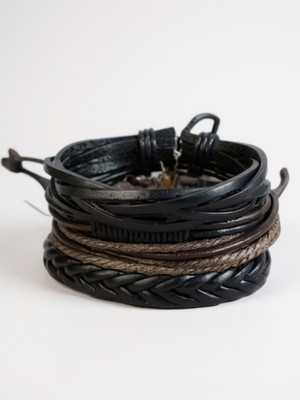 RAPPERSSHOP Leather Bracelet Set
