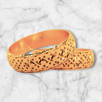 The Galaxy EnterprisesLKO Brass Gold-plated Bangle Set(Pack of 2)