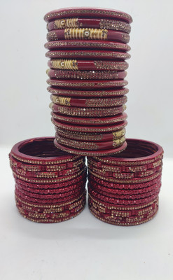 LUCKY SUHAG CHURA Lac Bangle Set(Pack of 48)