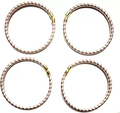 BZ Device Brass, Copper, Stainless Steel Sterling Silver Kada(Pack of 4)