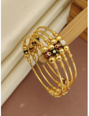 Dharti Ent Copper Gold-plated Bangle Set(Pack of 4)