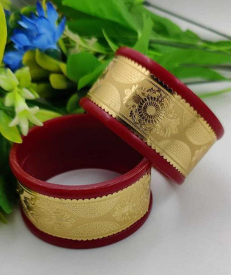 Primectrla Fab Plastic Diamond Gold-plated Bangle Set(Pack of 2)