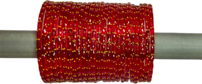 Glasswork Glass Cubic Zirconia Bangle Set(Pack of 10)