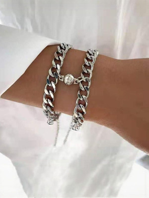 Dressberry Alloy Silver Bracelet Set(Pack of 2)
