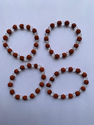Rudraksham Crystal, Rudraksha Bracelet(Pack of 4)