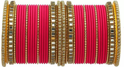DONERIA Metal Beads Bangle Set(Pack of 44)