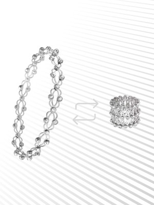 RKB SALES Alloy Cubic Zirconia Silver Bracelet