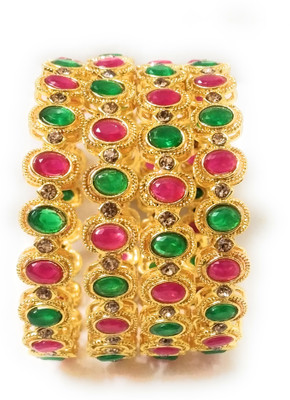 Santosh Jewels Metal Gold-plated Bangle Set(Pack of 4)