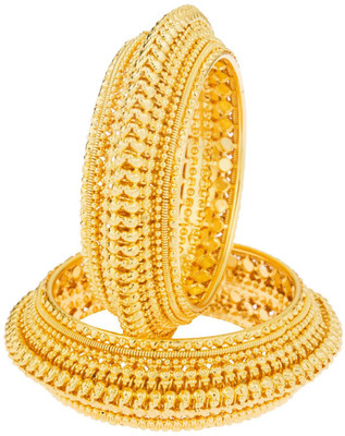 Efulgenz Alloy Gold-plated Bangle(Pack of 2)