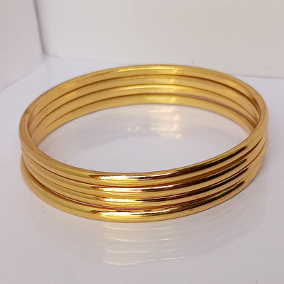 Latha Covering Brass, Copper Gold-plated Kada(Pack of 4)