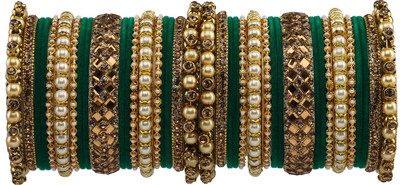 mnd Metal Zircon Gold-plated Bangle Set(Pack of 38)