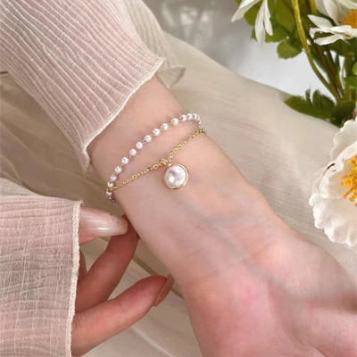 TVI Alloy Pearl Gold-plated Bracelet