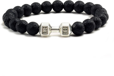 cavine Stone Agate Silver Coated Charm Bracelet