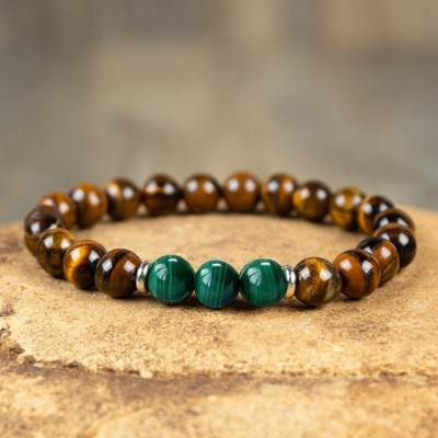Aanya Jewels Stone Beads, Malachite Bracelet