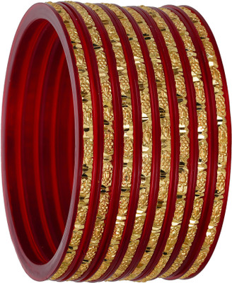 Barffy collections Plastic Gold-plated Bangle Set(Pack of 8)