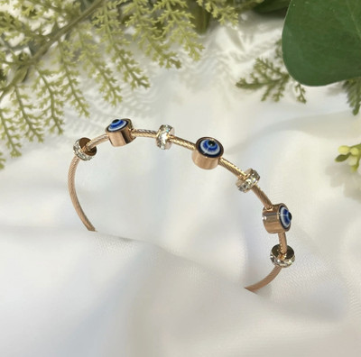 Hitarth Fashion Jewellery Stainless Steel Diamond Kada