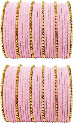 Qrown Metal Gold-plated Bangle Set(Pack of 10)