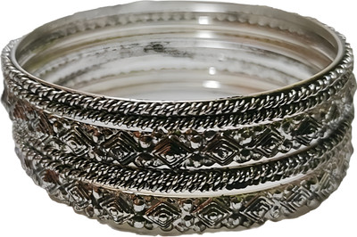 Option Hub Alloy Brass Bangle Set(Pack of 6)