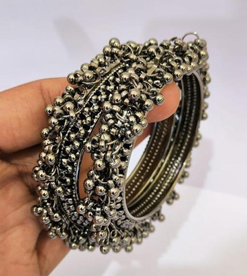 Rudiyana Oxidised Silver Bangle Set(Pack of 2)