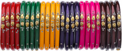 Amika Glass Zircon Bangle Set(Pack of 24)