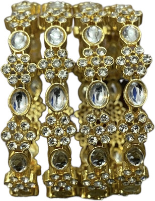 Santosh Jewels Metal Gold-plated Bangle Set(Pack of 4)