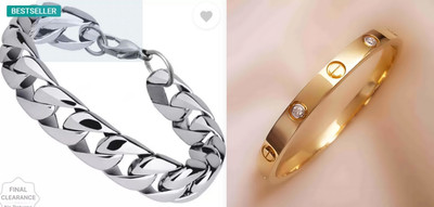 P R Production Brass Charm Bracelet(Pack of 2)