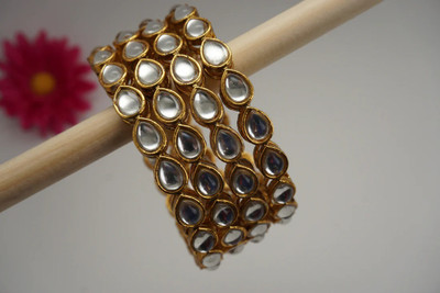DENICRAAS Alloy Gold-plated Bangle Set(Pack of 4)