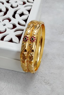 Shree Enterprises Brass Gold-plated Bangle Set(Pack of 2)