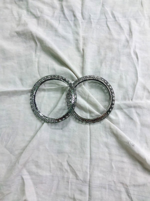 Rajeswari Fashions Alloy Silver Bangle Set(Pack of 2)