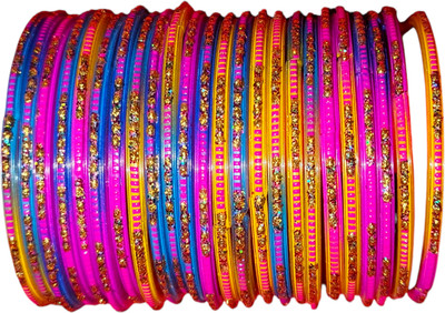 trisha enterprises Glass Bangle(Pack of 24)