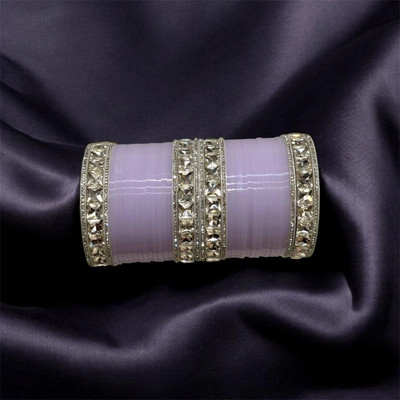 BBS Plastic Zircon Silver Chudas(Pack of 10)
