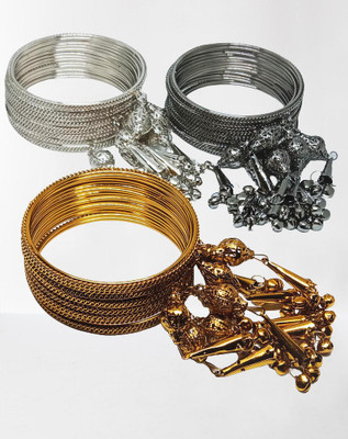 navjai Metal Bangle Set(Pack of 24)