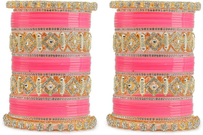 SBS Alloy Beads, Pearl, Cubic Zirconia Gold-plated Chudas(Pack of 60)