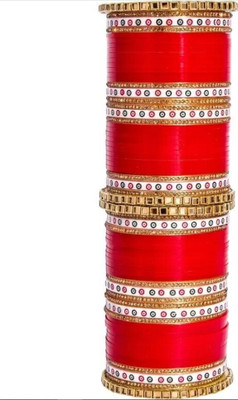 Valya Plastic, Alloy Cubic Zirconia Chudas(Pack of 10)