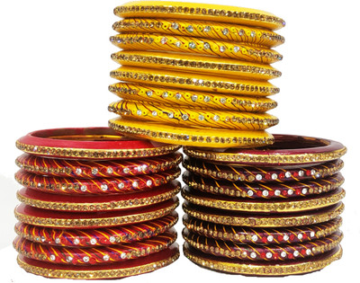 Lahthi Wala Lac Bangle Set(Pack of 10)