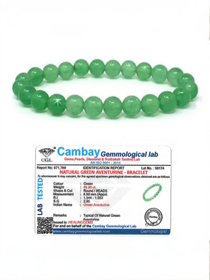 HEALINGGEMS Green Aventurine, Crystal, Green Jade Agate Bracelet