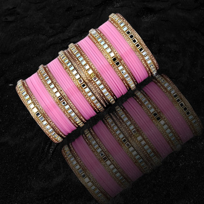 HouseOfCommon Plastic Beads, Zircon Bangle Set(Pack of 10)